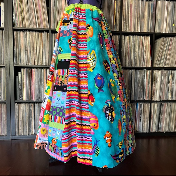 Shakedown phish lot patchwork spinner fishman donut skirt maxi 🦋🌵⭕️🌞 psychedelic - Picture 4 of 10